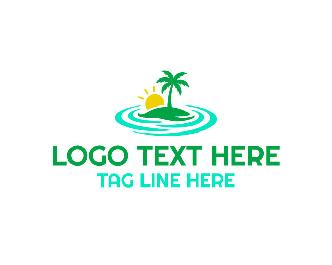 Island Coastal Palm Logo