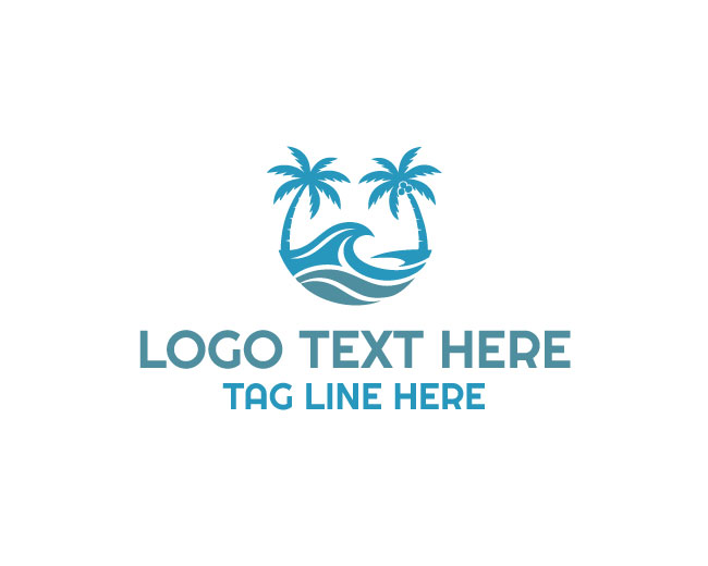 Island Palm Wave Escape Logo