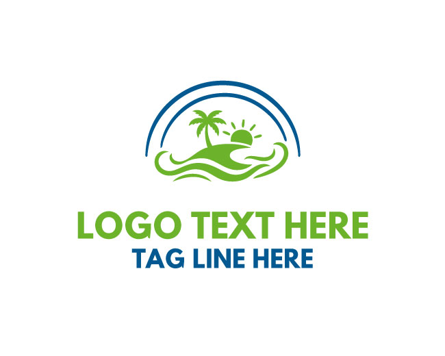 Island Aqua Tide Logo