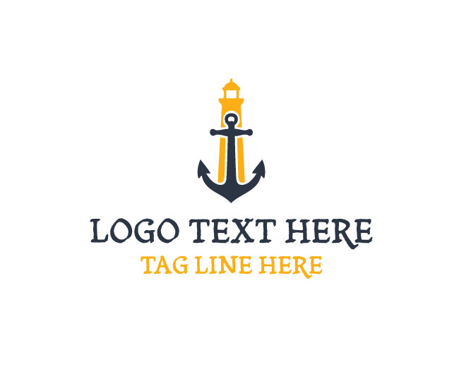 Lighthouse Anchor Coastal Light Logo