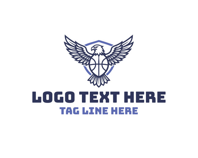 Basketball Eagle Rage Logo