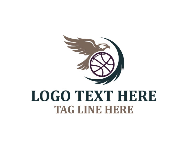 Basketball Eagle Solar Wing Logo