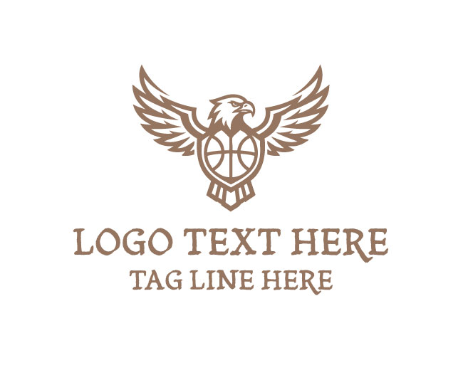 Basketball Eagle Titan Flight Logo