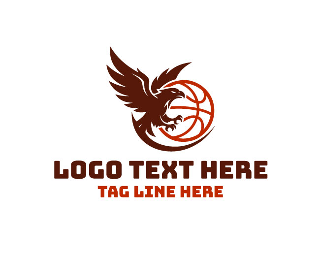Basketball Eagle Apex Wing Logo
