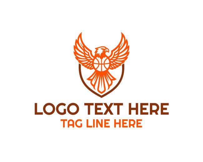 Basketball Eagle Thunder Wing Logo