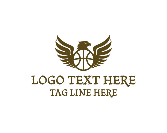 Basketball Eagle Iron Storm Logo