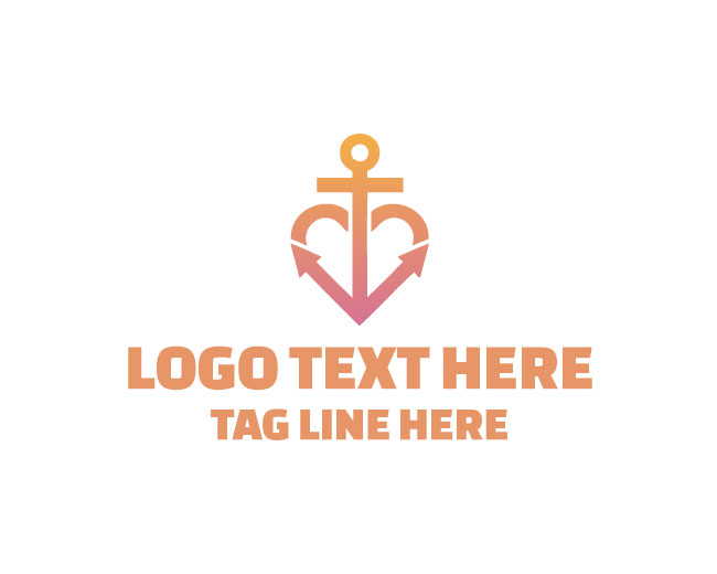 Heart Anchor Unity Bond Logo