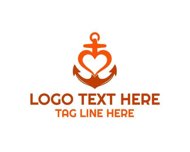Heart Anchor Serenity Soul Logo