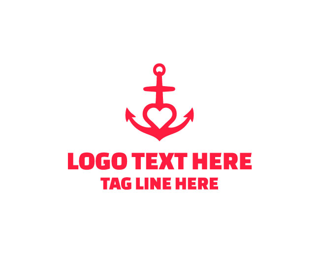 Heart Anchor Gentle Wave Love Logo