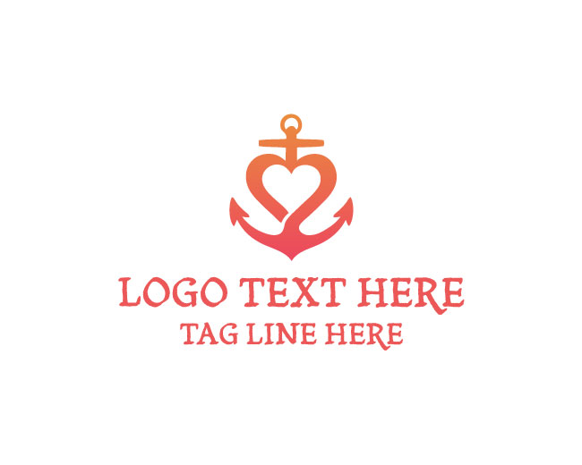Heart Anchor Kindness Wave Logo