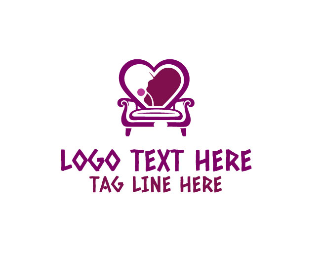 Love Sofa Heart Comfort Logo