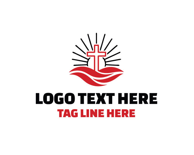 Christian Cross Heavenly Logo