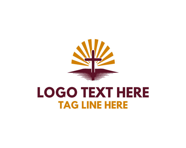 Christian Cross Prayer Logo