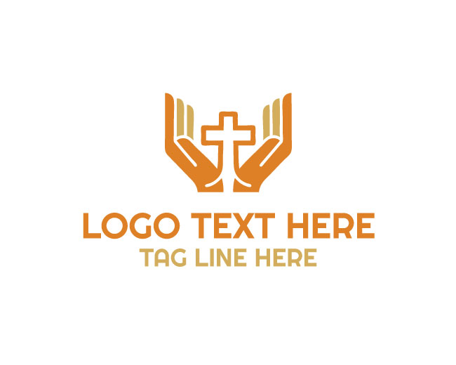 Hand Cross Faith Logo
