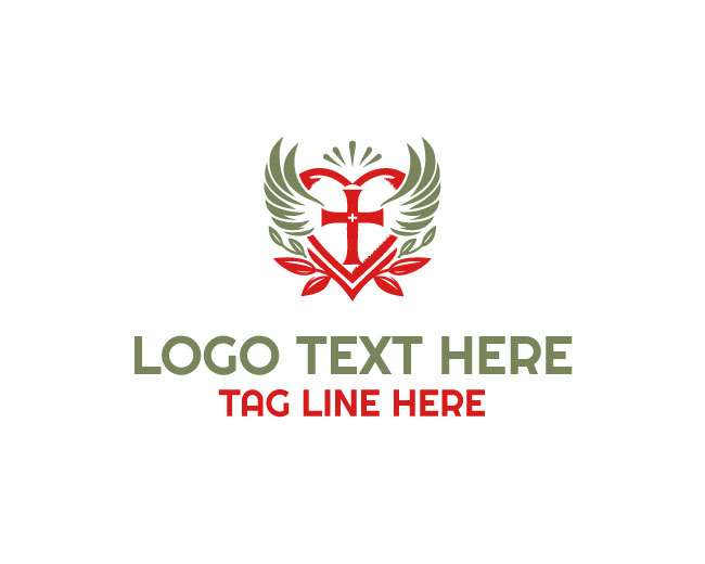 Wings Love Cross Mercy Logo