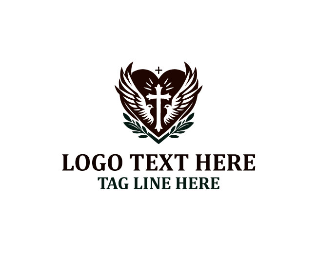  Wings Love Cross Connection Logo