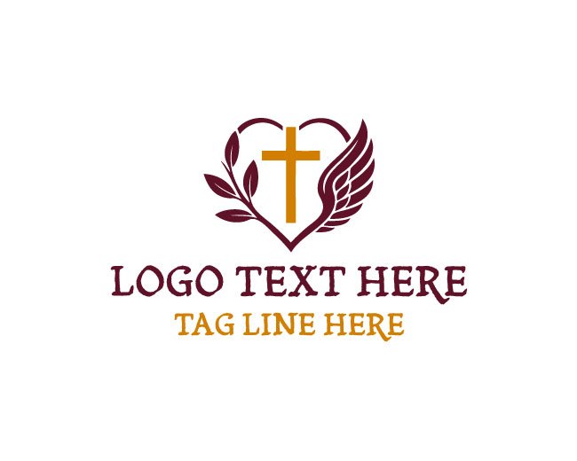 Wings Love Cross Hopeful Logo