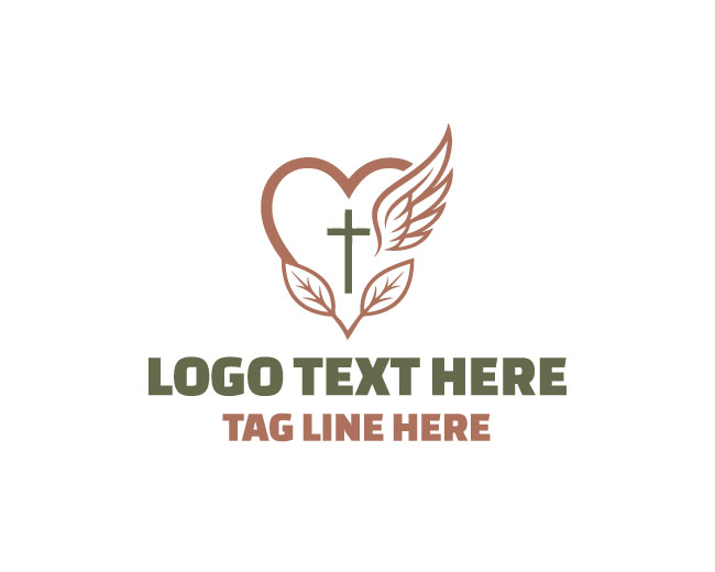 Wings Love Cross Radiance Logo
