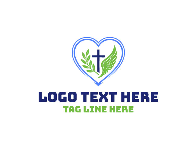 Wings Love Cross New Life Logo