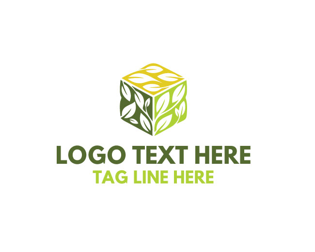 Eco Box Earth Leaf Logo