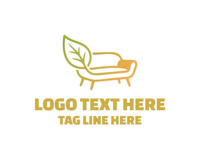 Eco Furniture Leaf Design Logo