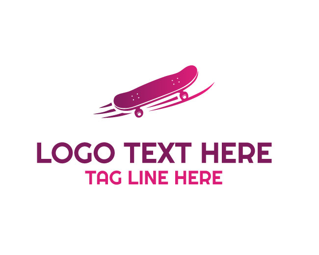  Skateboard Rail Rush Logo