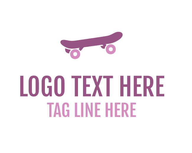  Skateboard Ride Line Logo