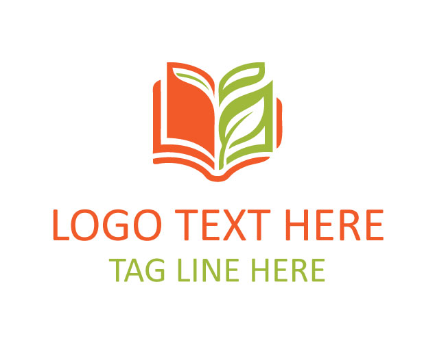 Eco Book Leaf Story Logo
