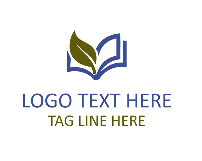 Eco Book Leaf Reading Logo
