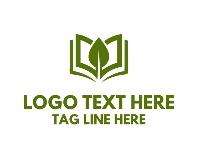 Eco Book Nature Words Logo