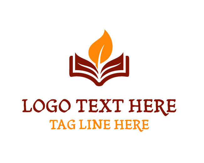 Eco Book Leaf Wisdom Logo