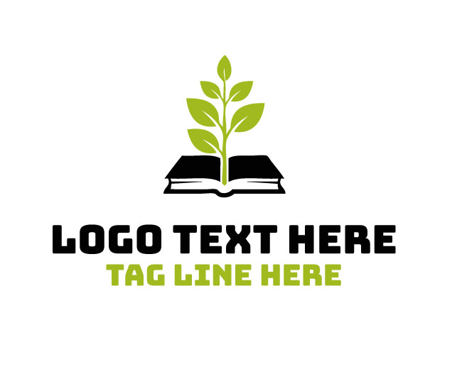 Eco Book Green Script Logo