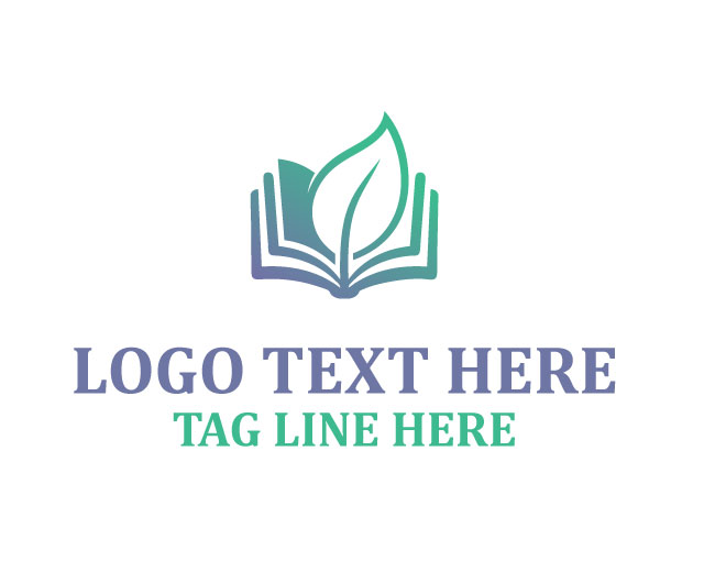 Eco Book Leaf Source Logo