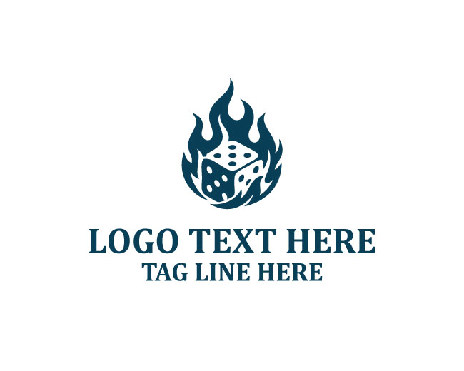 Fire Dice Flare Roll Logo