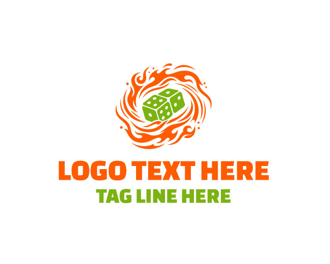 Fire Dice Heat Roll Logo
