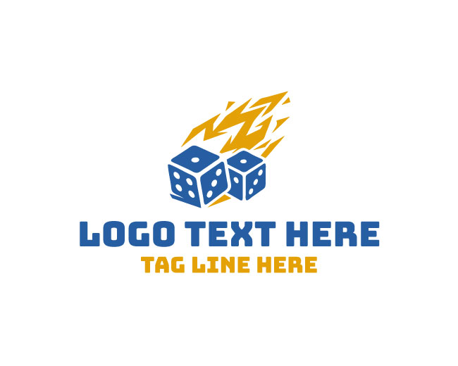 Fire Dice Spark Roll Logo