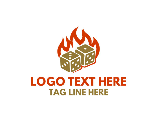 Fire Dice Blaze Luck Logo
