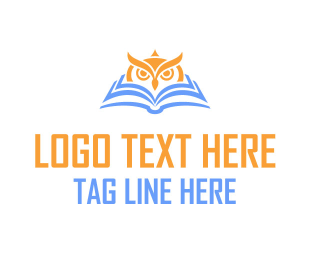 Owl Book Night Wisdom Logo