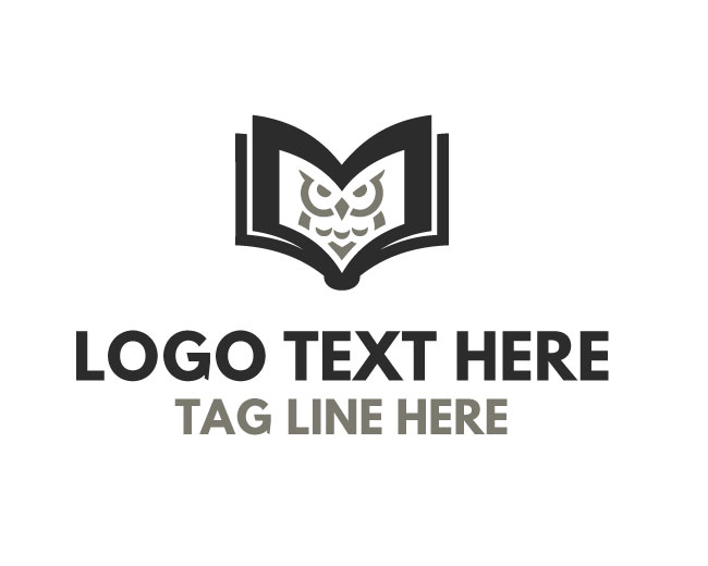  Owl Book Scholar Sight Logo