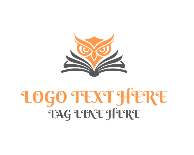Owl Book Silent Wisdom Logo
