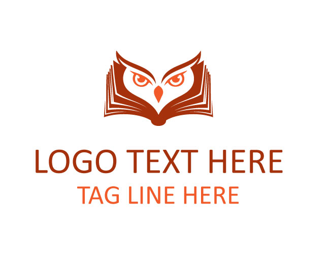 Owl Book Scholar Nest Logo