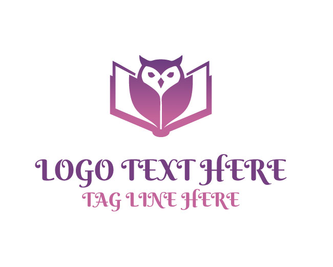  Owl Book Brain Pages Logo