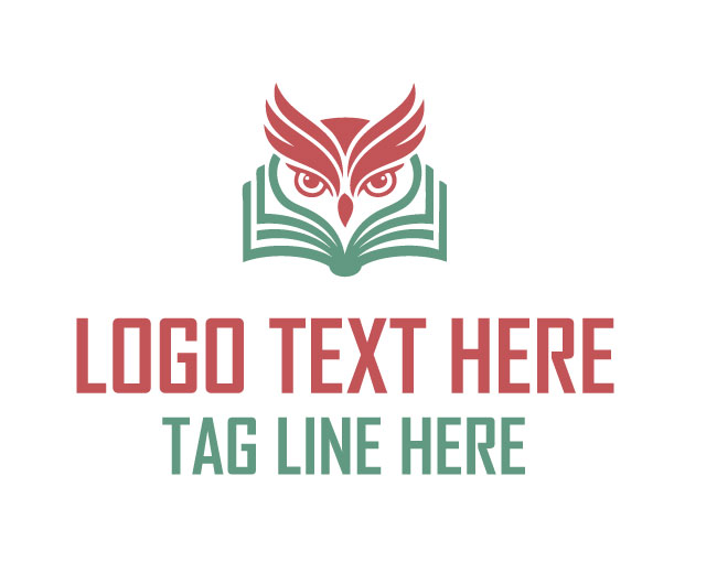 Owl Book Smart Feather Logo