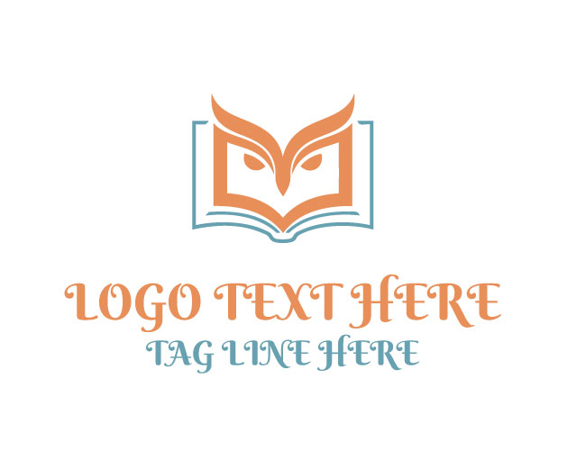 Owl Book Learning Nest Logo