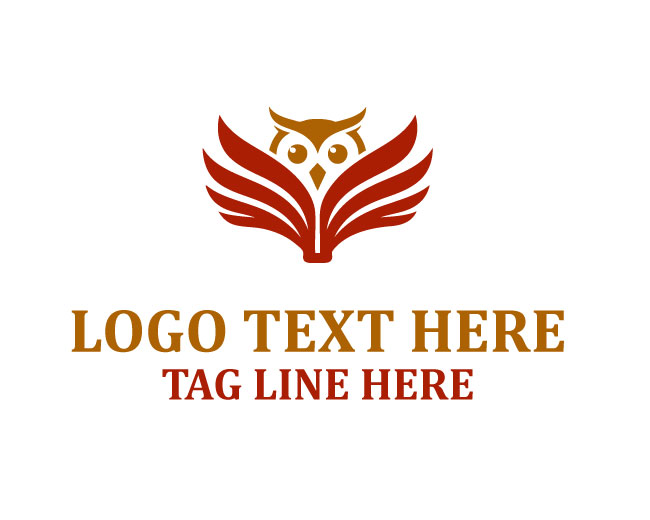 Owl Book Knowledge Nest Logo