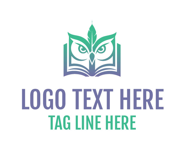  Owl Book Scholar Mind Logo