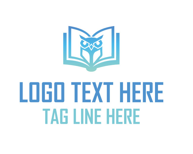 Owl Book Knowledge Spring Logo
