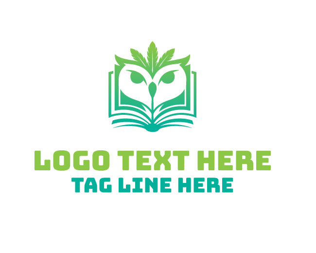 Owl Book Knowledge Beam Logo