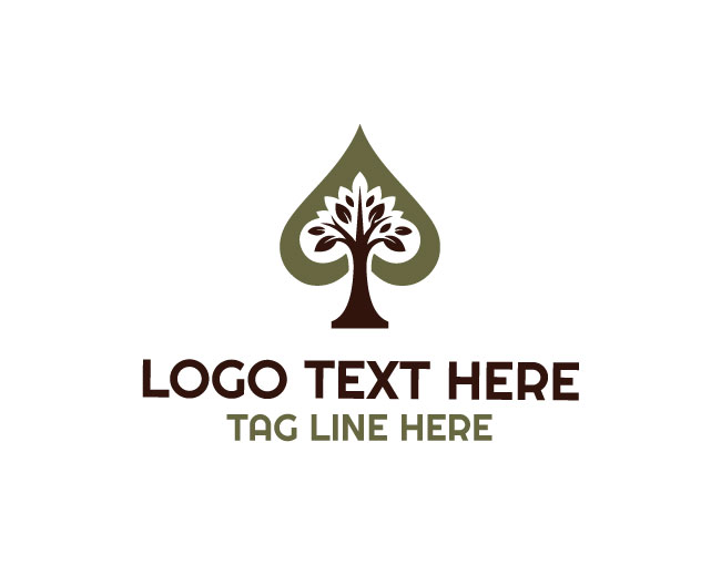  Spade Tree Nature Shield Logo