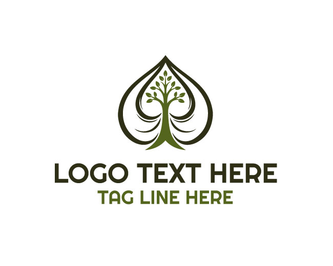 Spade Tree Evergreen Path Logo